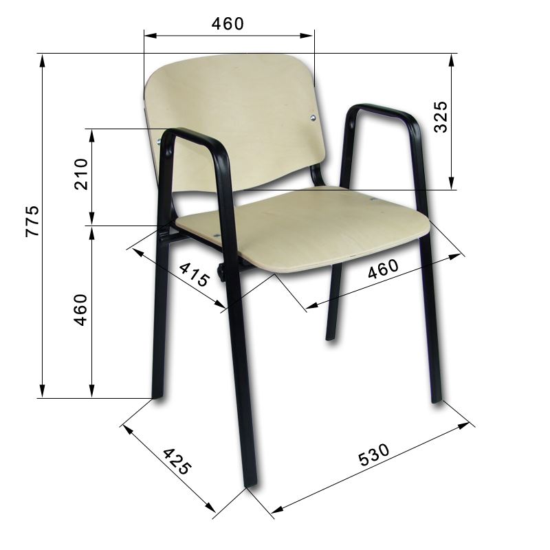 Krzesło iso - wymiary
