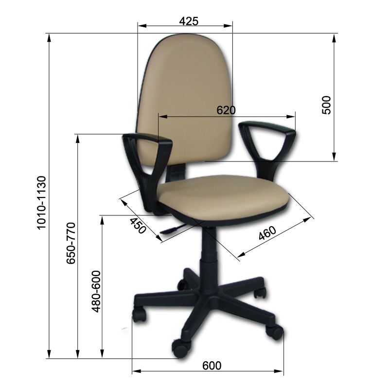 Krzesło pionier - wymiary